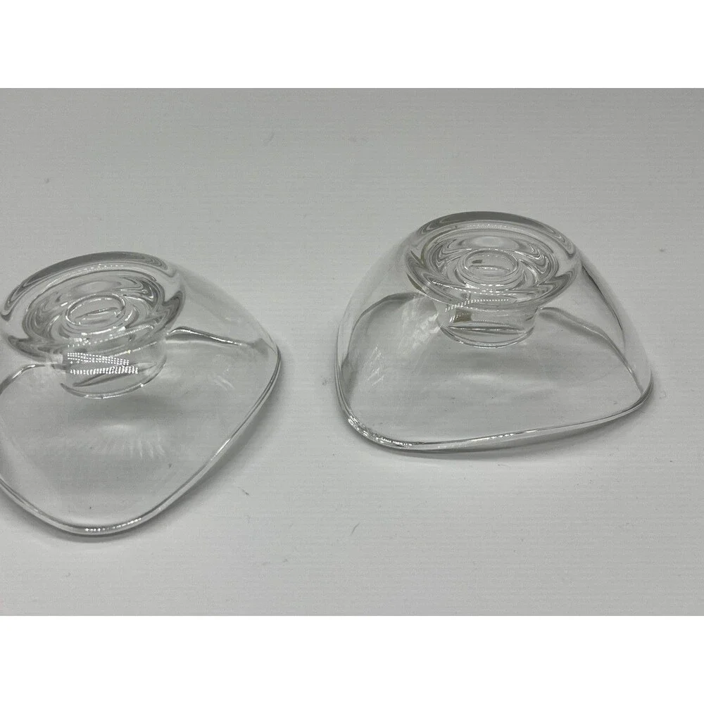 Marc Aurel Lead Crystal Candle Holders Set Of 2 Clear Germany Decor